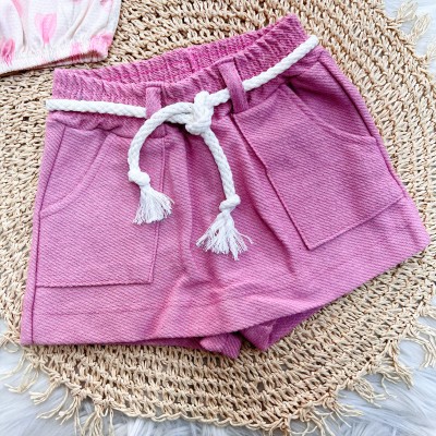 Conj. Blusa Ciganinha Floral e Short Saia - Rose